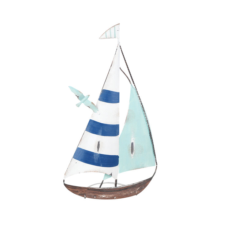 Küstenhaus Wanddekoration Großes Segelboot | Wayfair.de